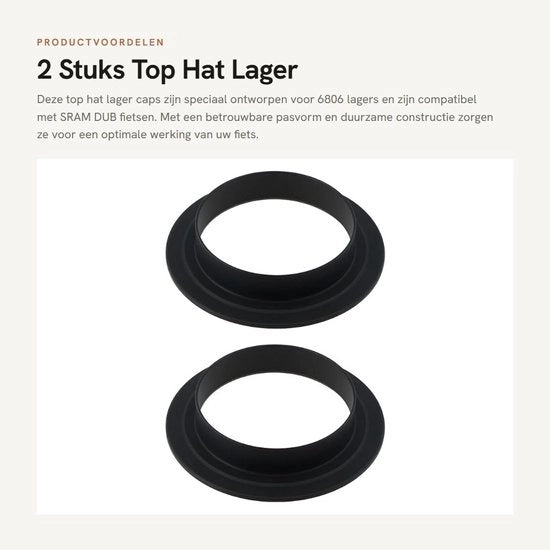 Supporto per Beringhi 41,9mm - 2 Pezzi - Compatibile con 6806 - Adatto per Biciclette SRAM DUB - Realizzato in Nylon Durevole - Facile da Installare - Coppe per Beringhi