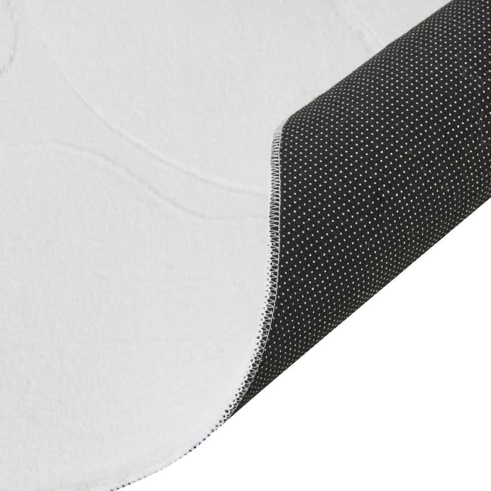 Tappeto decorativo rettangolare in jacquard, 160 x 230 cm, bianco sporco design elegante