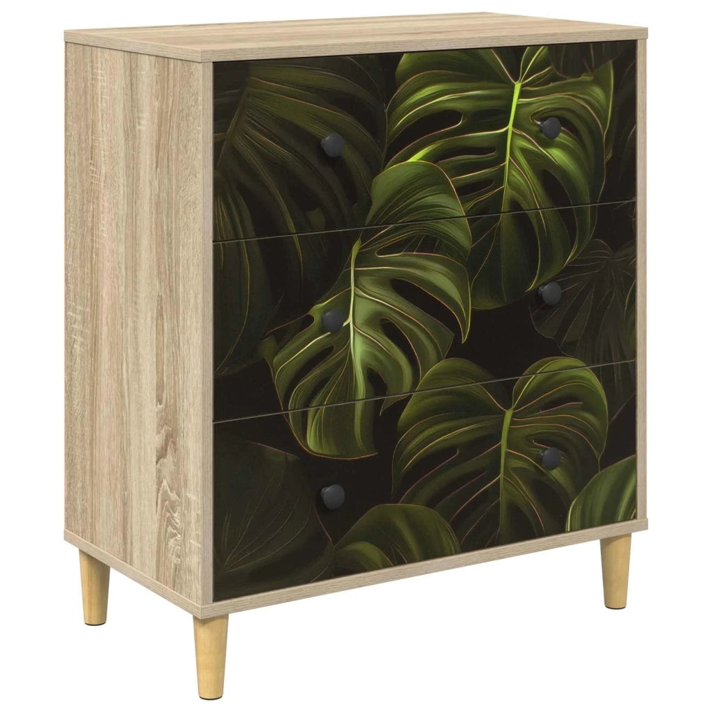 Cassettiera ELBURG Stampa foglia di palma 66 x 36,5 x 75 cm 8007353