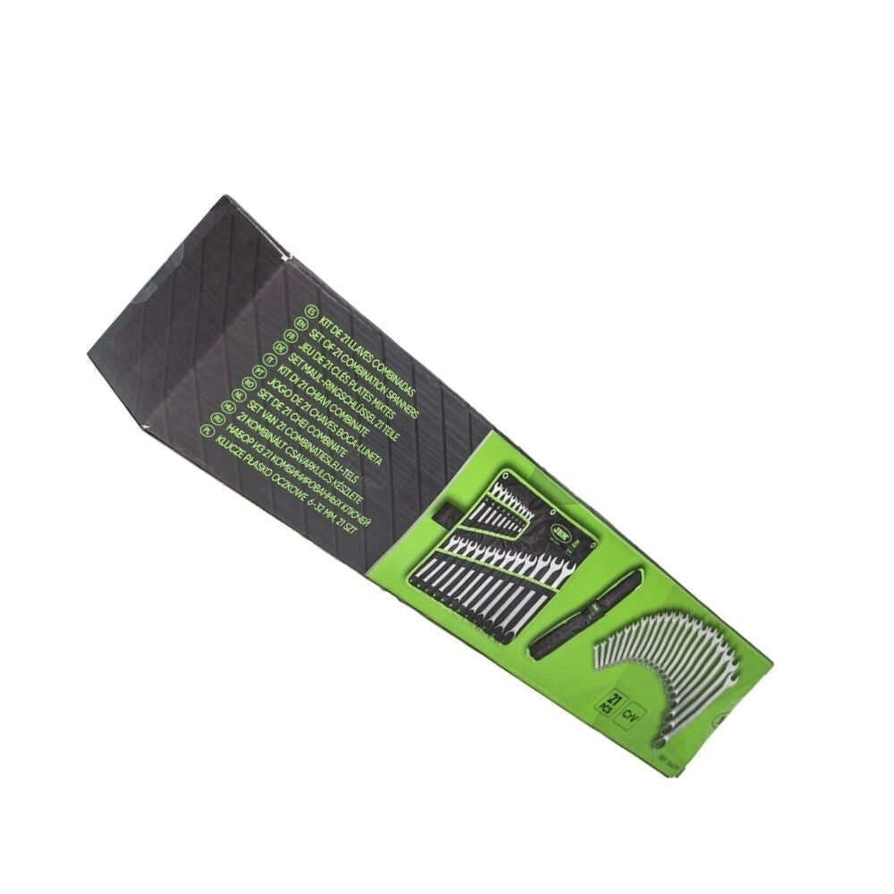 serie di 21 chiavi combinate fisse stella poligonale set in astuccio da 6 a 32