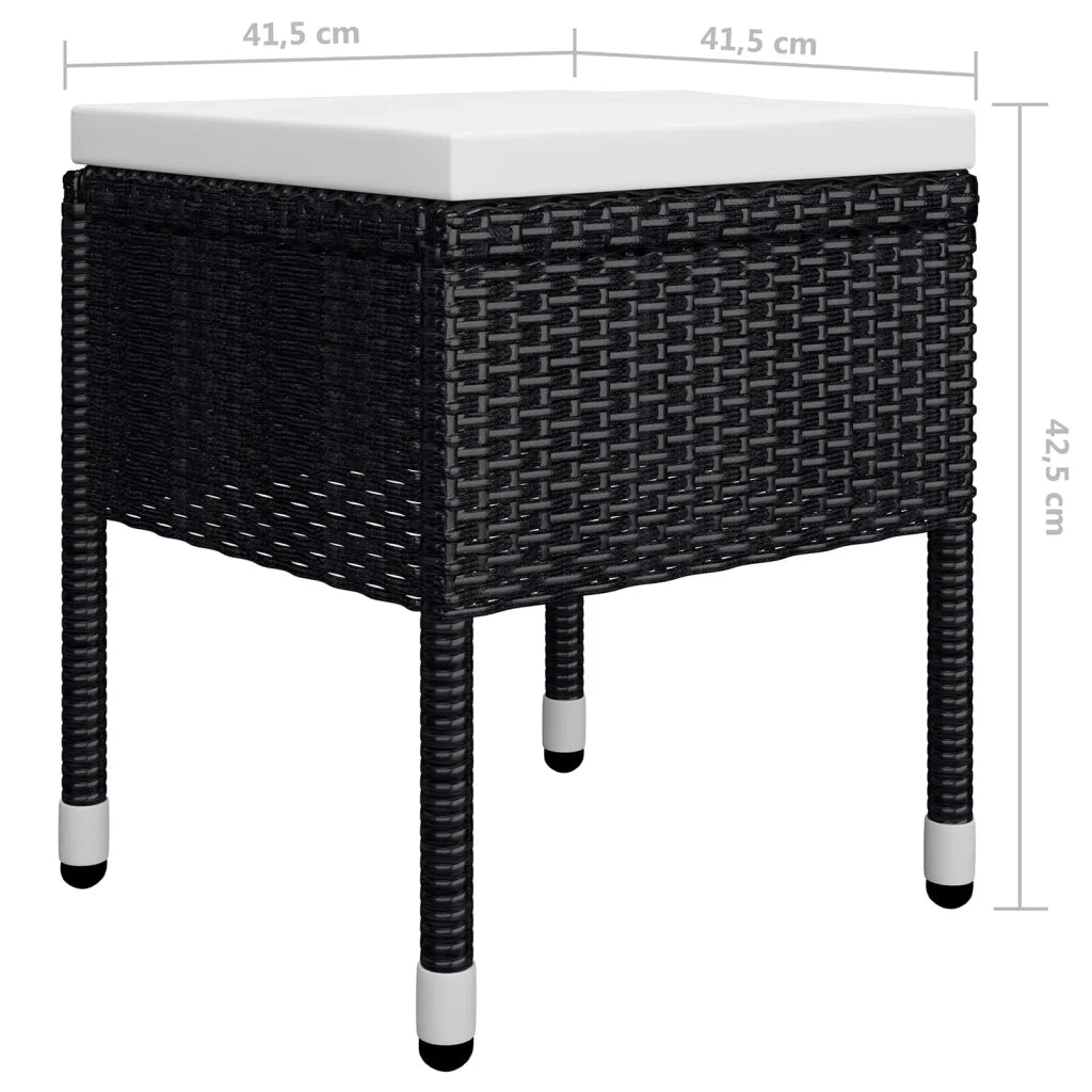 Set Mobili da Pranzo per Giardino 5 pz Nero 3072121