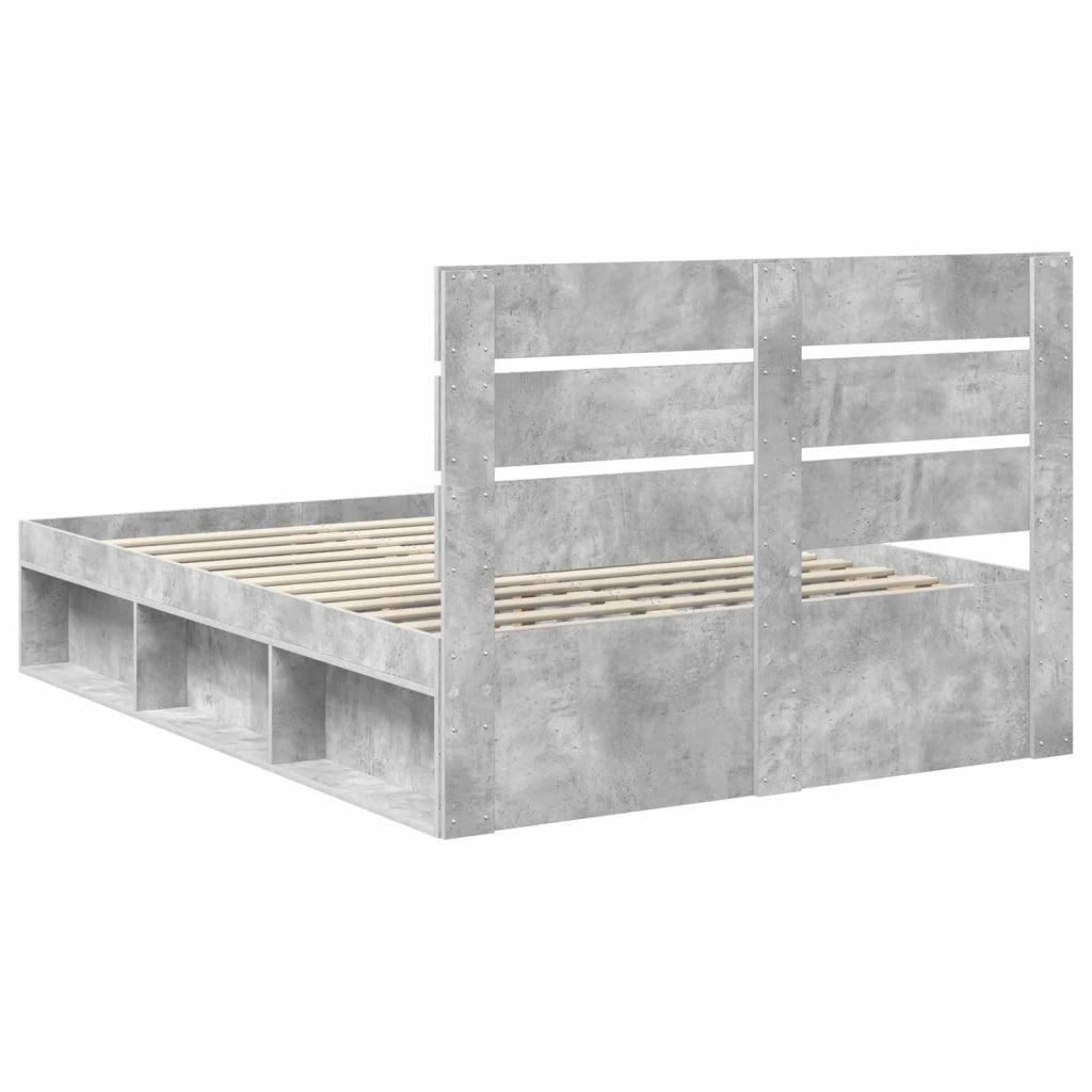 Struttura del letto Calcestruzzo 160 x 200 cm Pino massello 3411723