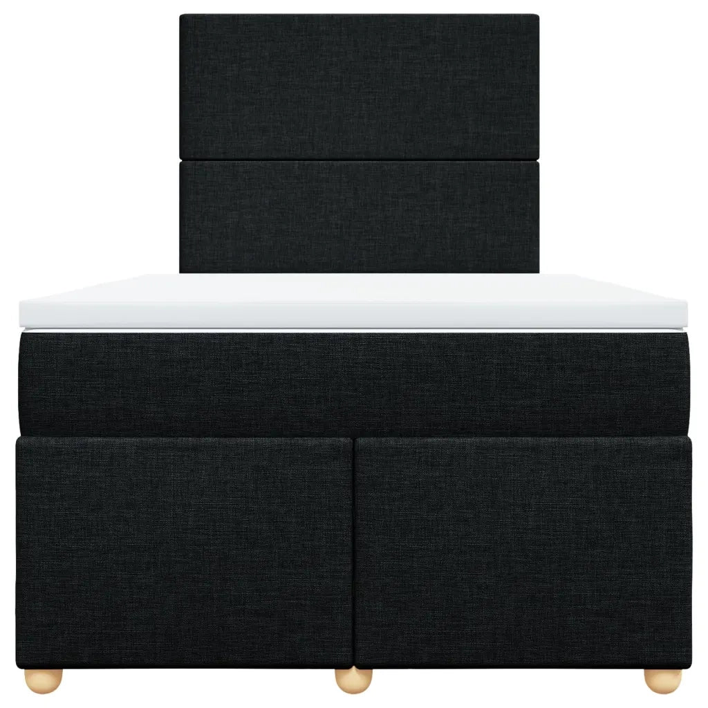 Giroletto a Molle con Materasso Nero 120x200 cm in Tessuto 3293542
