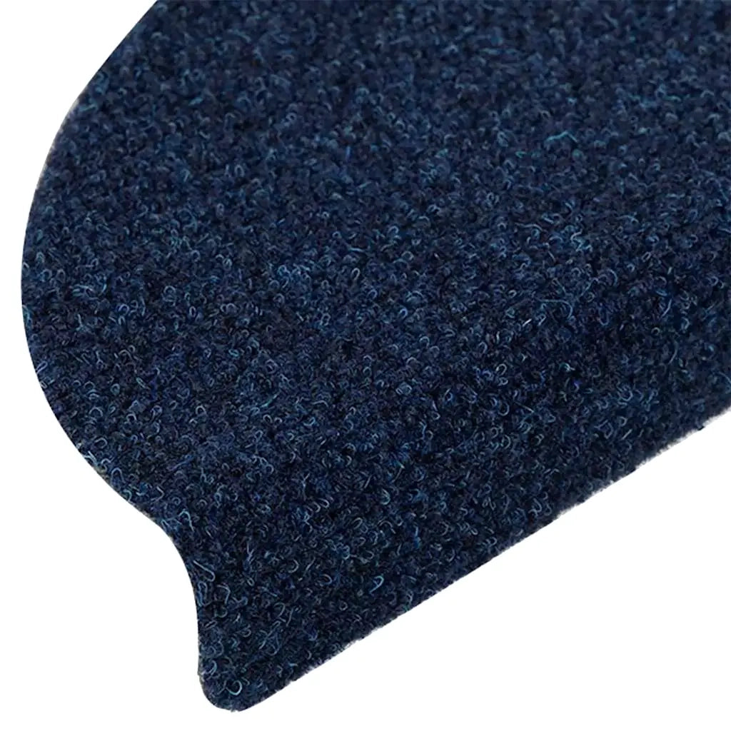 Tappetini per scale autoadesivi 5 pz 56x17x3 cm blu navy semicircolari 149694