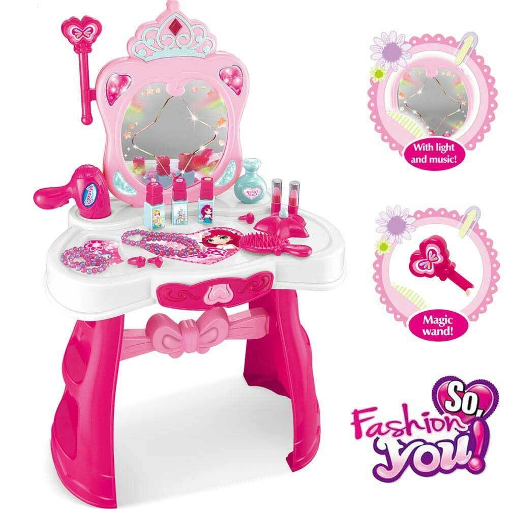 Specchiera Make Up per Bambina con Scettro Magico Centro Bellezza per Bambine