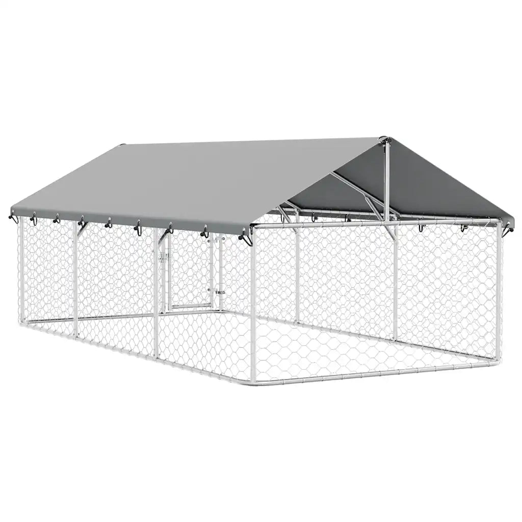 Gabbia per Cani da Esterno con Tetto 400x200x150 cm CFW2984226
