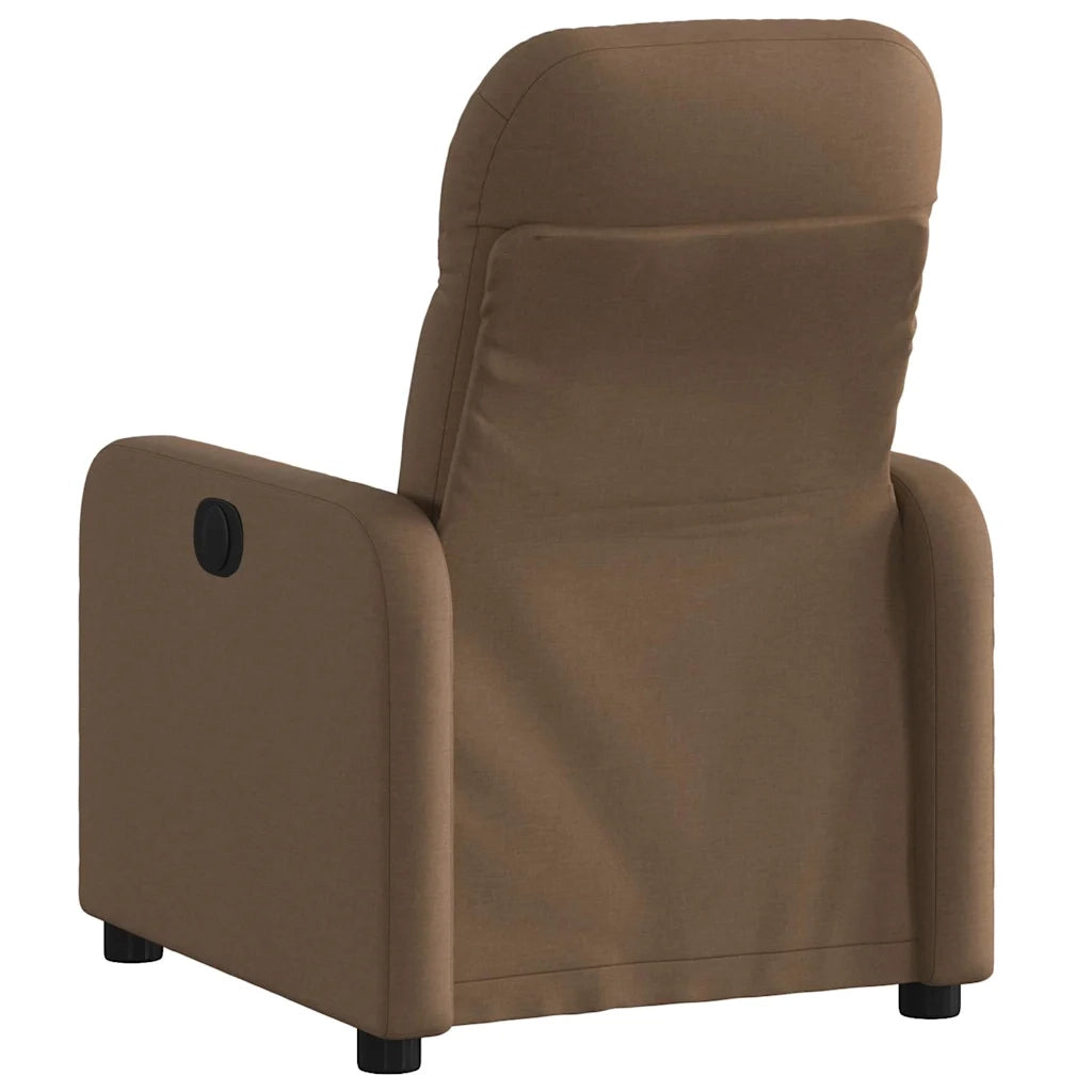 Poltrona Elettrica Reclinabile Marrone in Tessuto 3206781