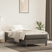 Materasso a Molle-Materasso per letto Grigio Scuro 80x210x20 cm in Velluto