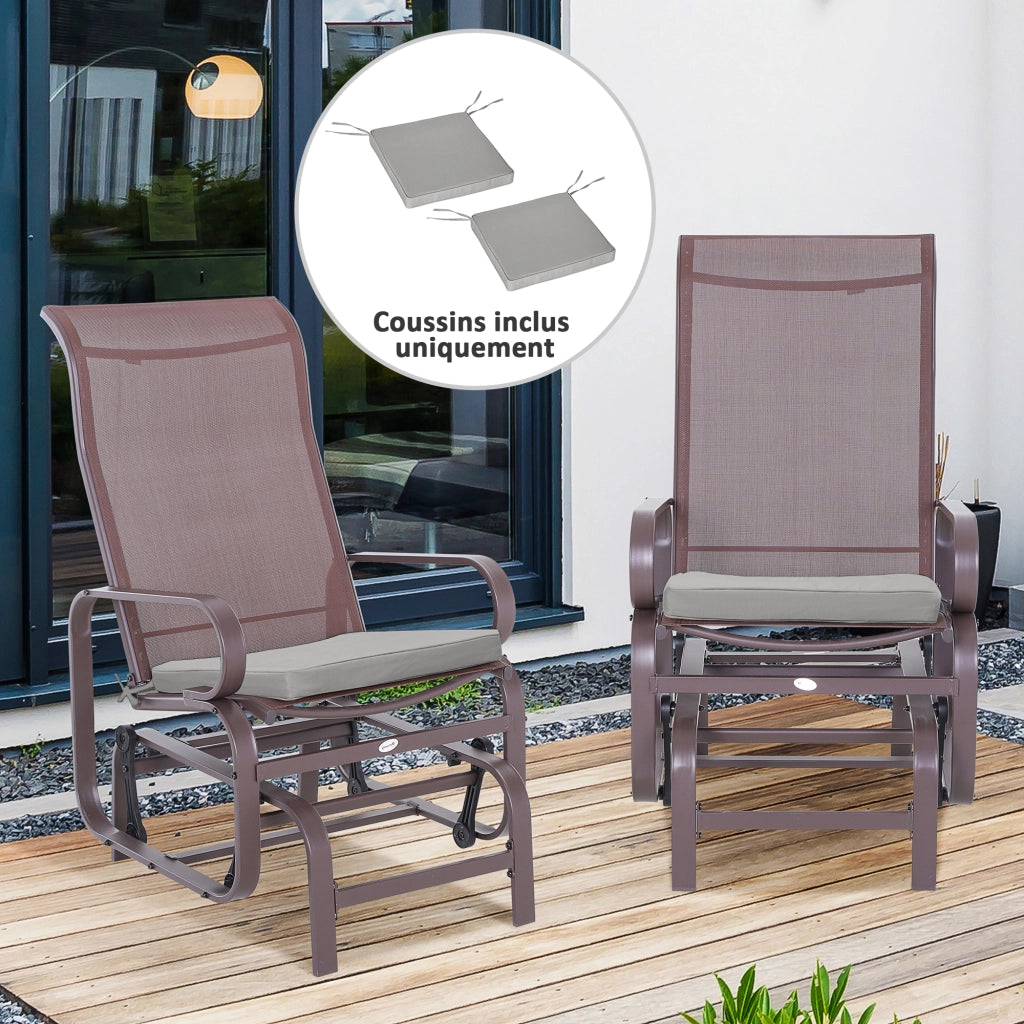Cuscini da giardino per sedie e poltrone ¨C zephmum ¨C grigio chiaro in poliestere 5 cm