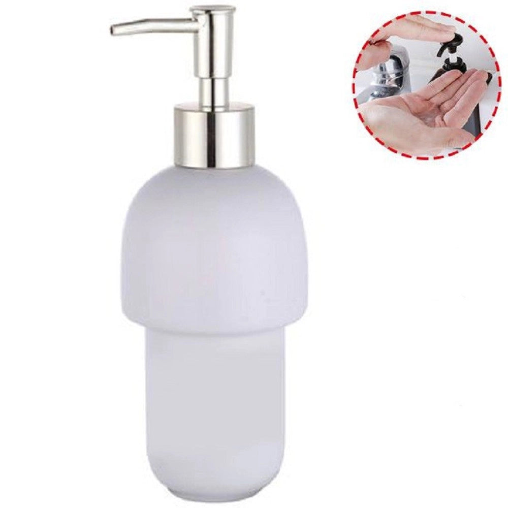 Trade Shop - Dispenser Porta Sapone Liquido 59347 Per Attacco A Muro Ricambio Accessori Bagno -