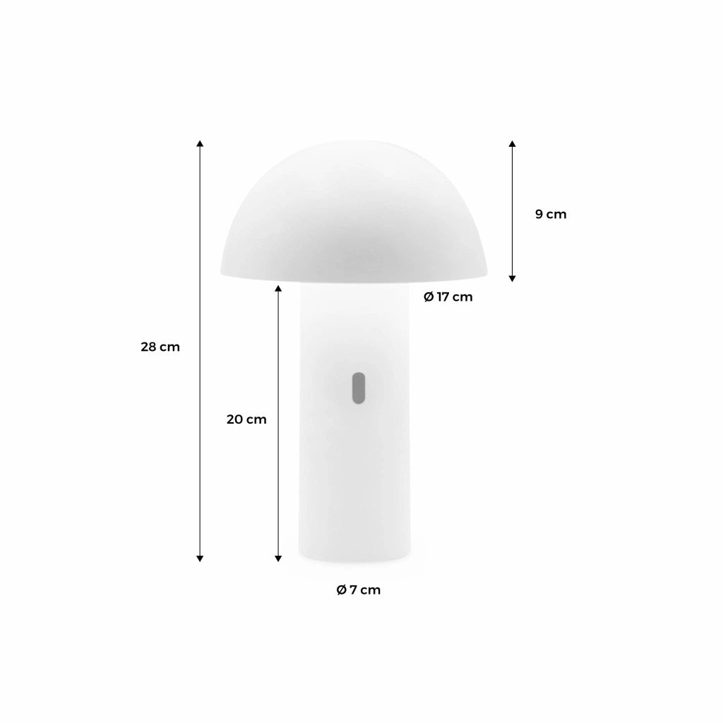 Lampada da tavolo a batteria nomadic con testa orientabile, 28cm, nero