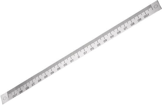 Liniaal di Riferimento per il Centro - Adesivo in Nastro di Alluminio per Misurare la Simmetria - 110mm - Artigianato del Legno Tessuti