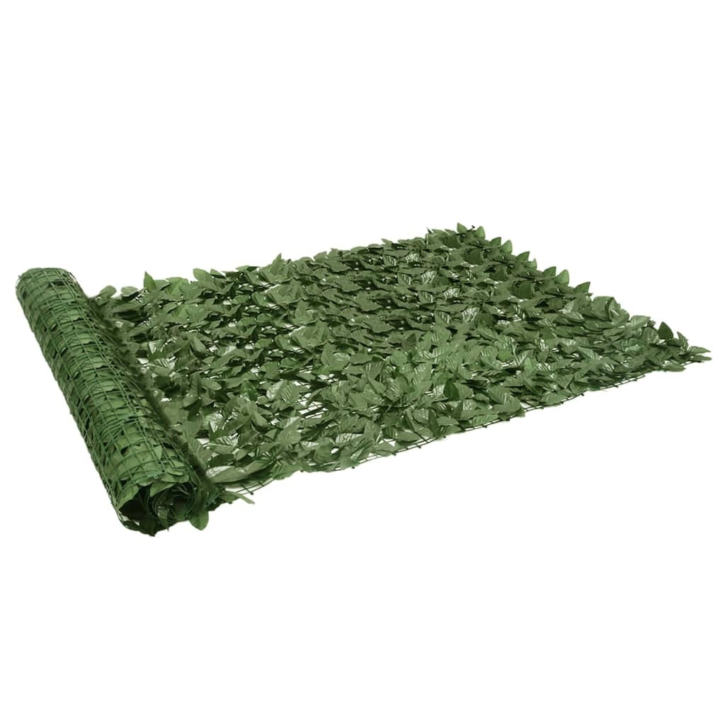 Schermo per balcone schermo per la privacy con foglie verde scuro 600 x 150 cm 02_0010012