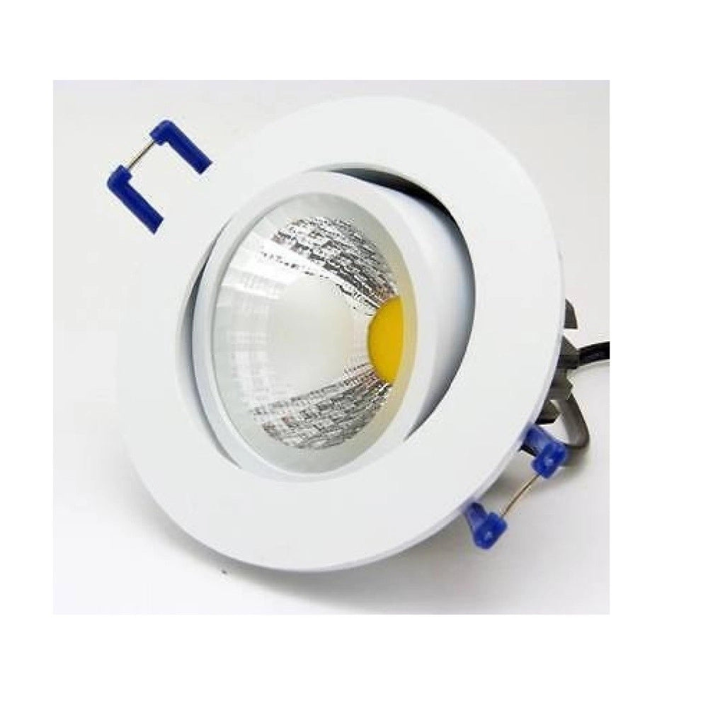 Trade Shop - Faretto Da Incasso Led Cob Epistar 3w Riflettore Bianco Freddo E Bianco Caldo - -bianco Freddo      -