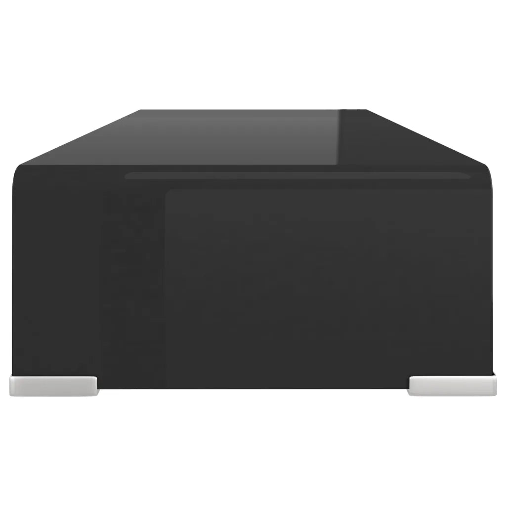 Mobile/Rialzo Porta TV in Vetro Nero 60x25x11 cm cod mxl 40052