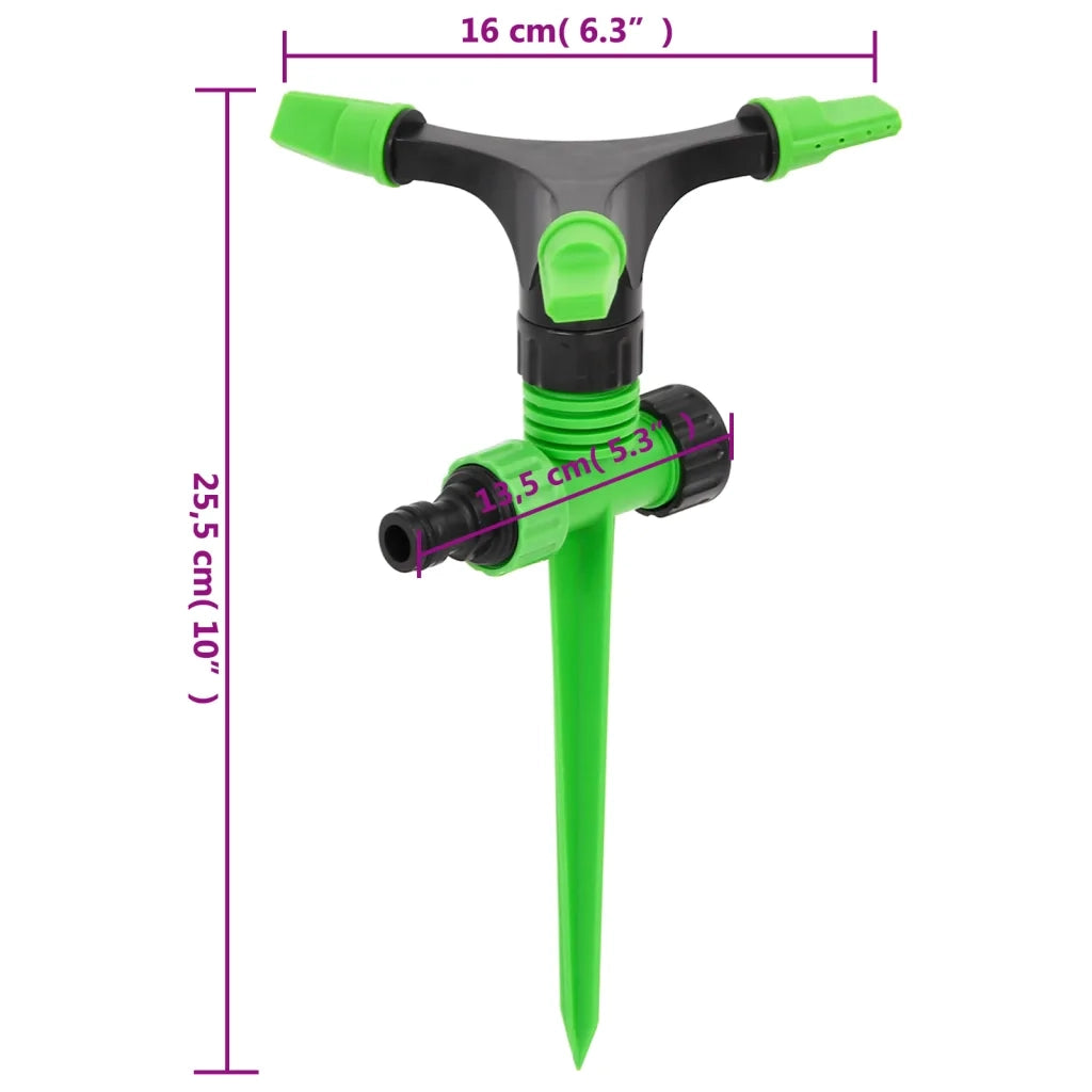 Irrigatori Rotanti 4 pz Verdi e Neri 16x13,5x25,5 cm ABS e PP 154448