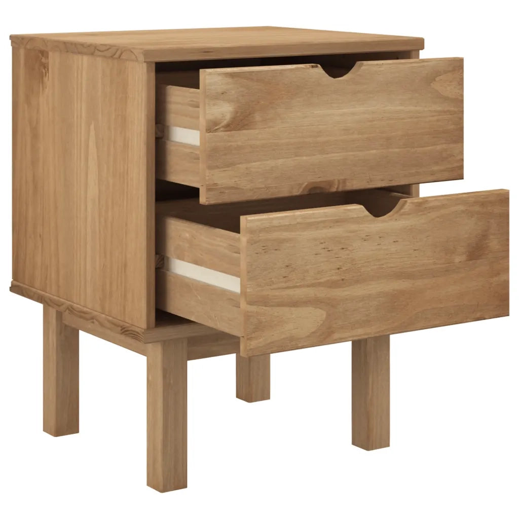 Comodino 46x39,5x57 cm in Legno Massello di Pino cod mxl 30773