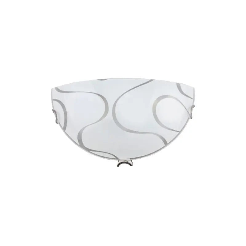 Applique Onda 1xE27 ganci cromo vetro lastra bianco