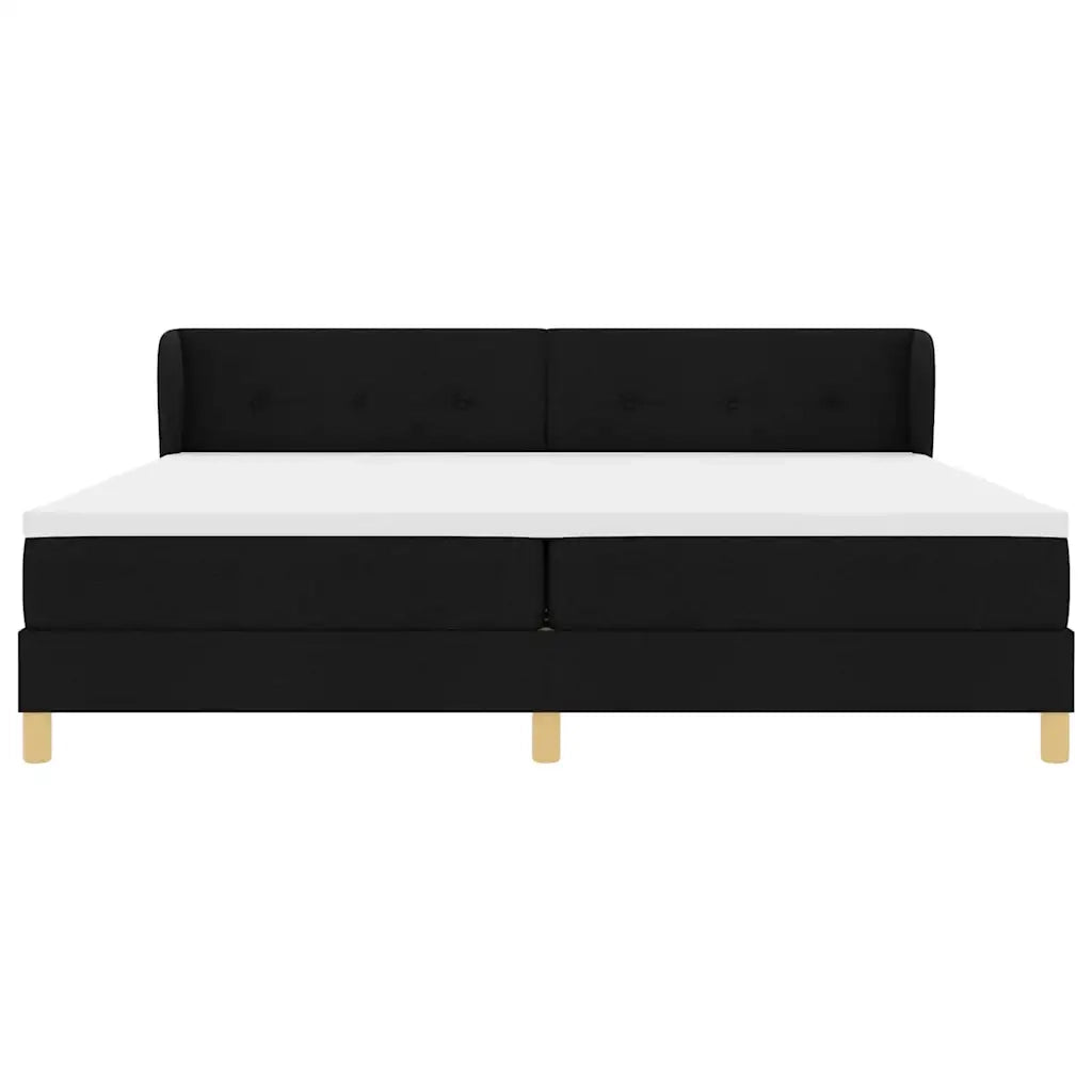Letto a molle con materasso Nero 200 x 200 cm Tessuto 3340236