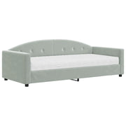 Divano letto | Sof¨¤ letto | Letto singolo con Materasso Grigio Chiaro 90x200 cm in Velluto