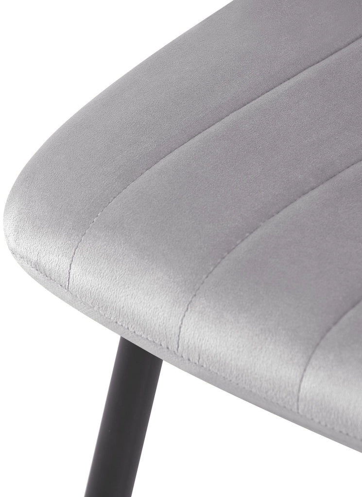 Set di 4 sedie Dijon grigio,Velluto