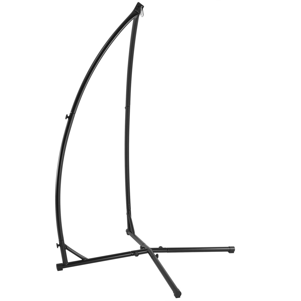 Set Sedia Amaca con Struttura di Supporto Autoportante Poltrona color Grigio casa.pro