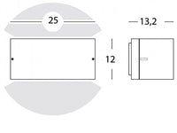 Lampada Applique Mezza Luna Chiusa Colore Alluminio per Esterno Linea Umbe Sovil