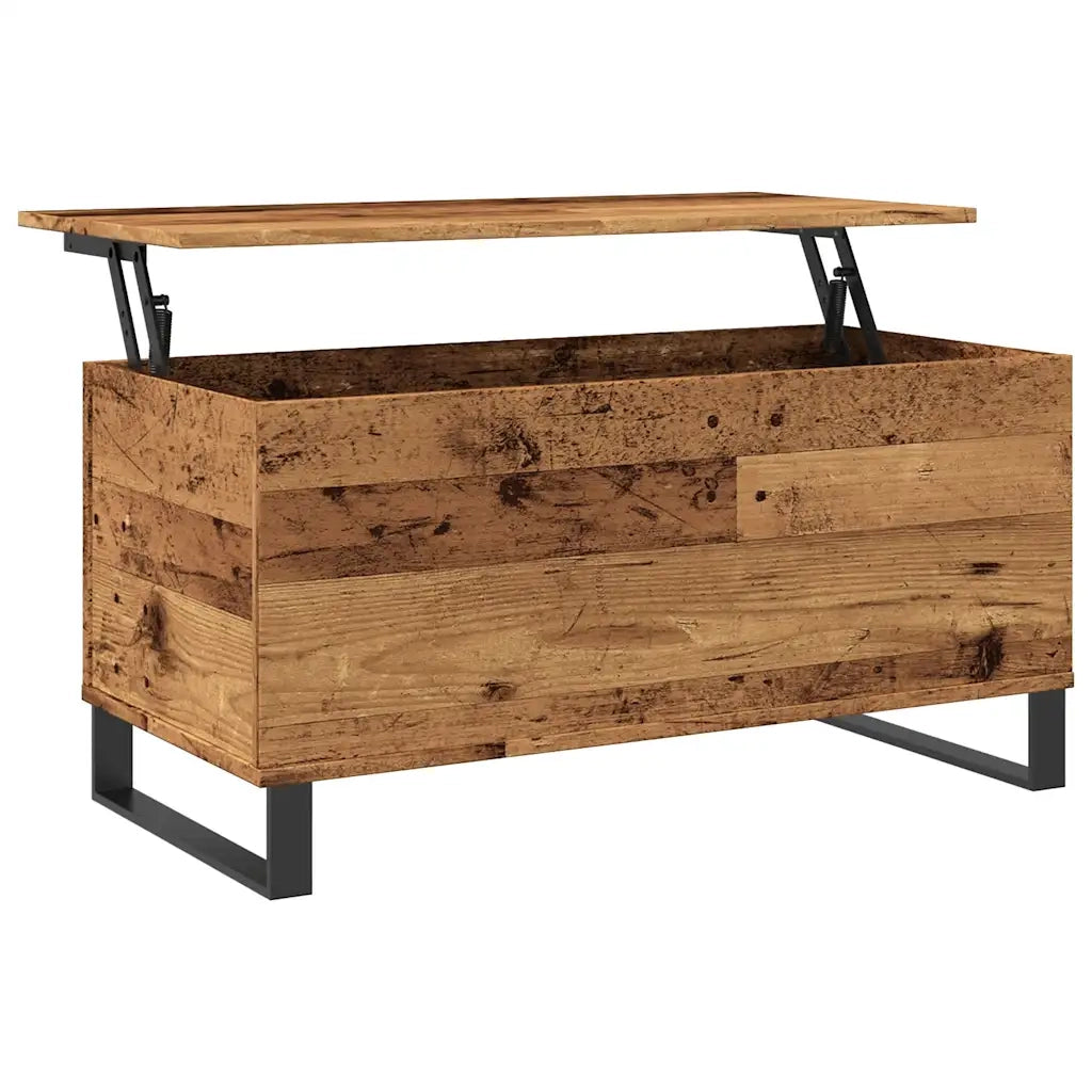 Tavolino da Salotto-Tavolino da soggiorno-Tavolo Legno Antico 90x44,5x45 cm in Truciolato