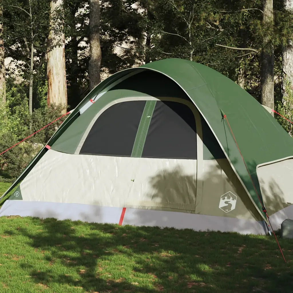 Tenda da Campeggio | Tenda Familiare a Cupola per 6 Persone Verde Impermeabile