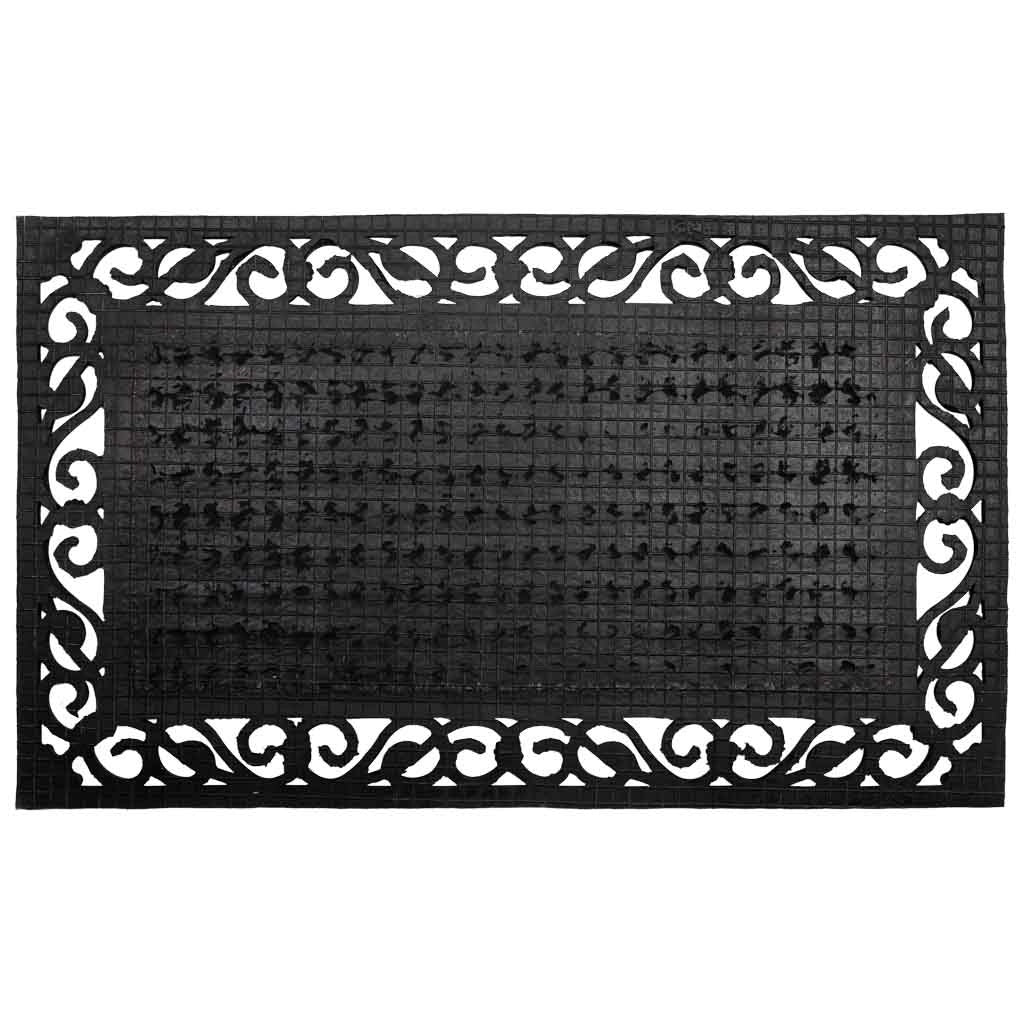 Zerbino in gomma e cocco naturale marrone 75x45x1