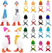 Set di guanciali per ufficio da 30 pezzi - Cappello/sciarpa foderabile - Accessori in miniatura - Decorazione ganso - Lana di alta qualità - Materia leggero