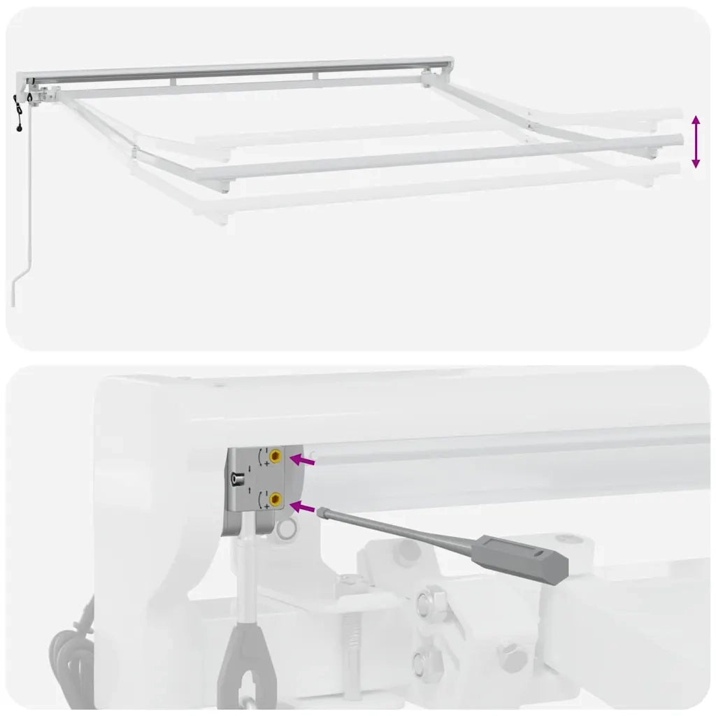 Struttura della tenda Regolabile Bianco 2,5 x 2 m Acciaio 42002531