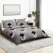 Set Copripiumino Grigio 200x200 cm in Cotone 136466
