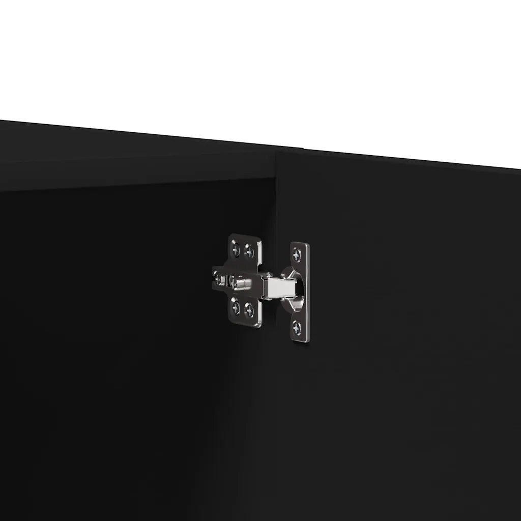 Armadio Nero 90x52x200 cm in Legno Multistrato 800631
