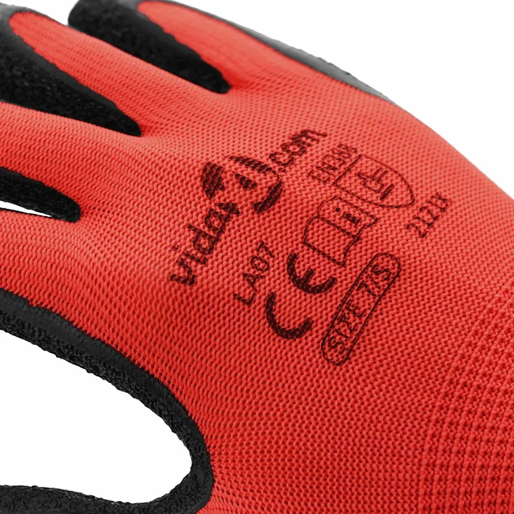 Guanti da Lavoro 24 pz Rosso e Nero 7 / S CFW9044426