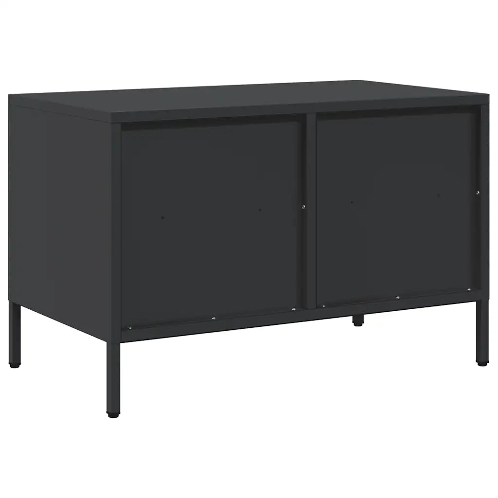 Mobile TV Nero 68x39x43,5cm in Acciaio Laminato a Freddo 851316