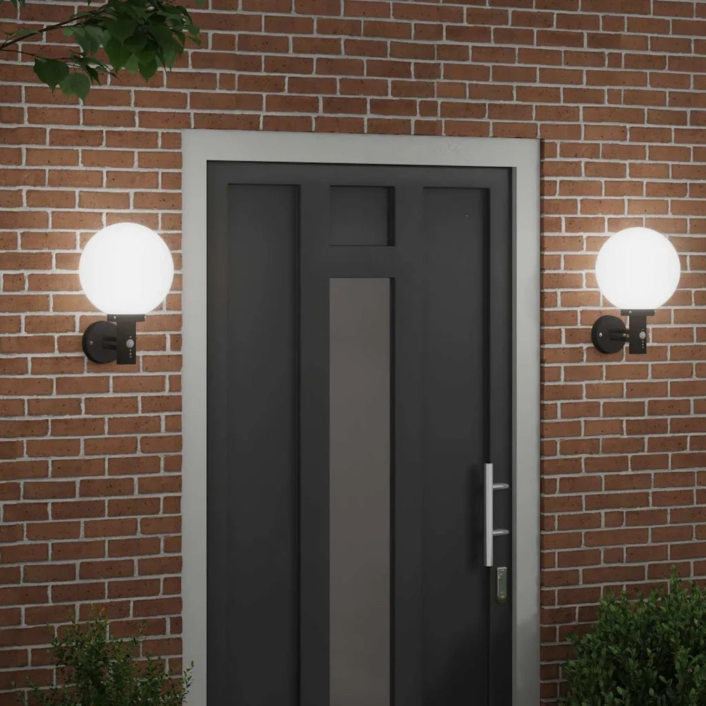 Lampada da Parete Esterna 2 pz Nero 28 x 25 x 38 cm CFW2397932