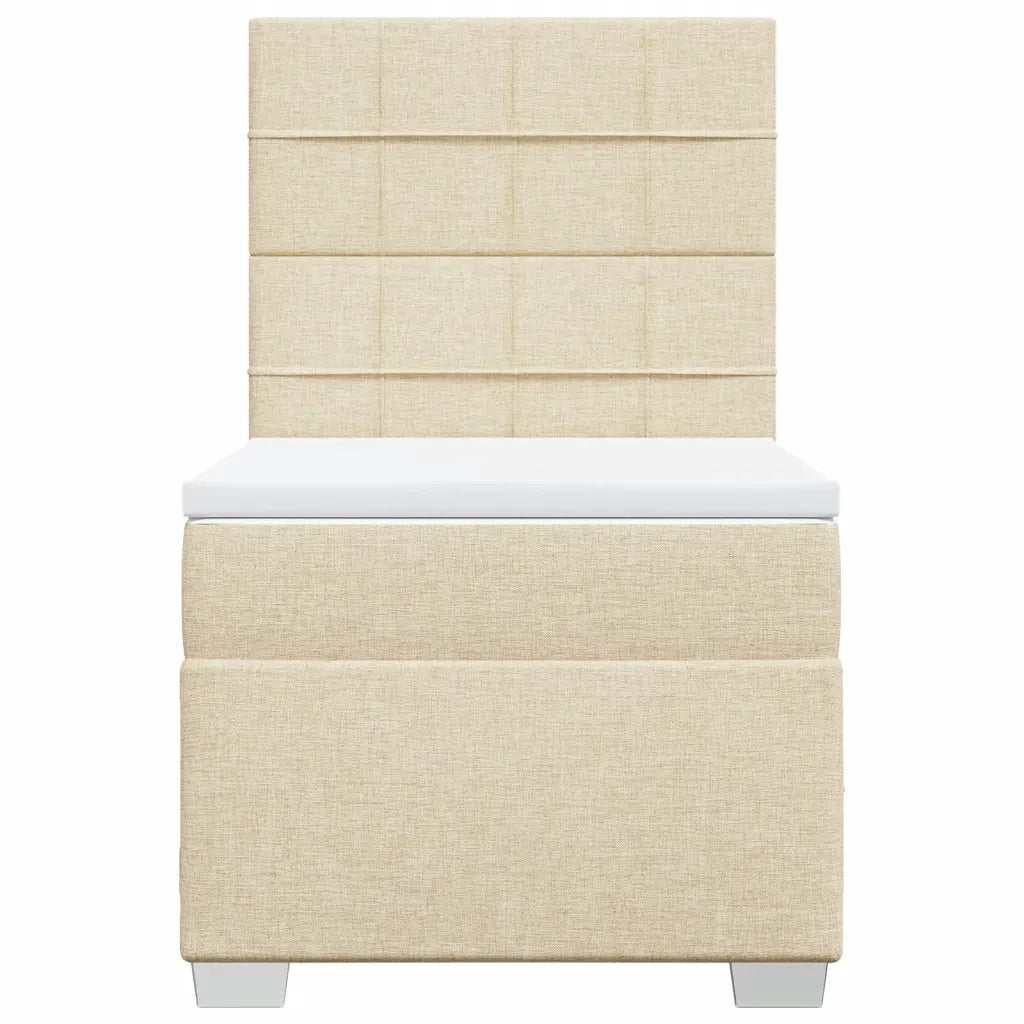 Giroletto a Molle con Materasso Crema 90x200 cm inTessuto 3292676