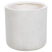 Vaso da fiori per in fibra di argilla Bianco 37 x 37 x 37 cm giardino esterno terrazzo