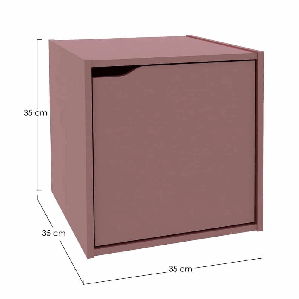 Cubo modulare con anta in legno composito per libreria - MATRIX PRO