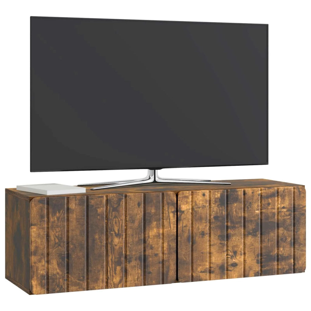 Mobile TV da Muro | Armadietto TV | Mobile Porta TV Rovere Fumo 98 x 31 x 30 cm