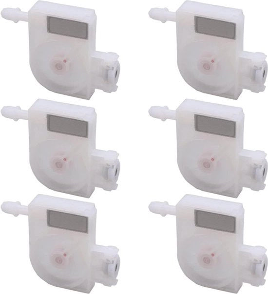 6 pezzi di Dampitore Inchiostro per Stampanti DX5 DX6 DX7 - Contenuto - Filo Bianco.