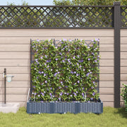 Vasi da Giardino con Sistema di Irrigazione 3 pcs Grigio