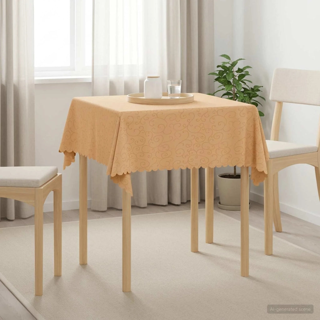 Tovaglia da Tavolo Quadrato Beige 90 x 90 cm 42040054