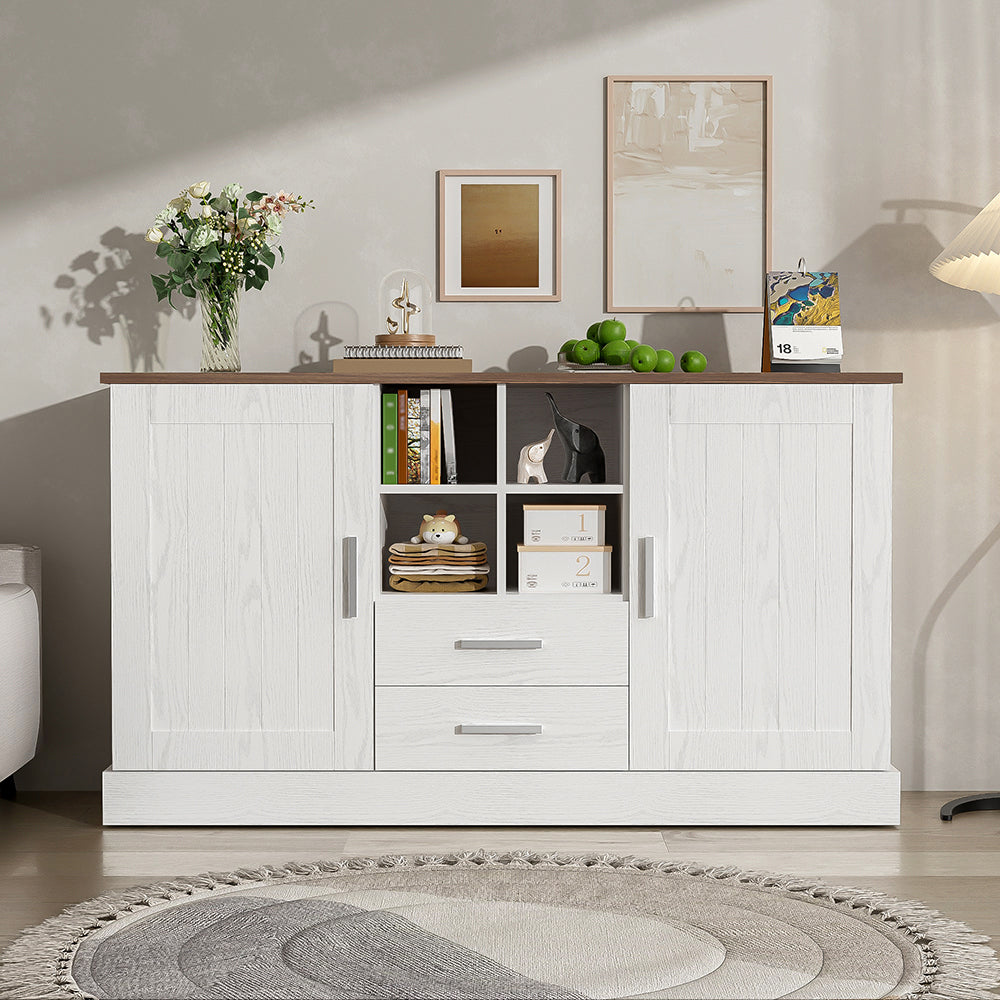 Buffet - Xylo - 140??40??79.5 cm - 2 Porte 2 Cassetti Venatura Legno