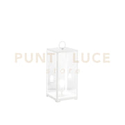 LUME MIRAGE BIANCO 1 LUCE ATTACCO E27 IP44 25X25X53CM CAVO 250CM IN METALLO E VETRO