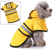 Impermeabile per Cani con Cappuccio e Foro per Guinzaglio - Striscia Riflettente, Leggero, Regolabile - Piccolo/Medio/Grande
