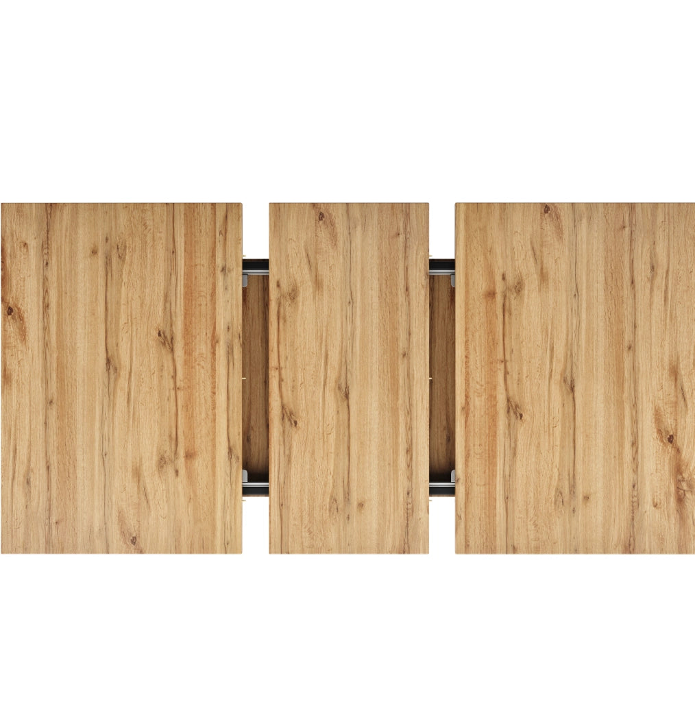 Tavolo allungabile 119x80x75 cm; piano estensibile per 6-8 persone; MDF; colore naturale