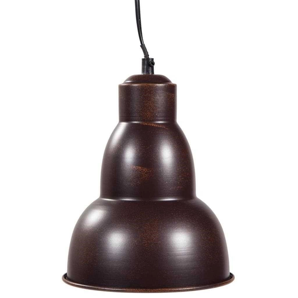 Plafoniera in metallo marrone 18,5x18,5x80h