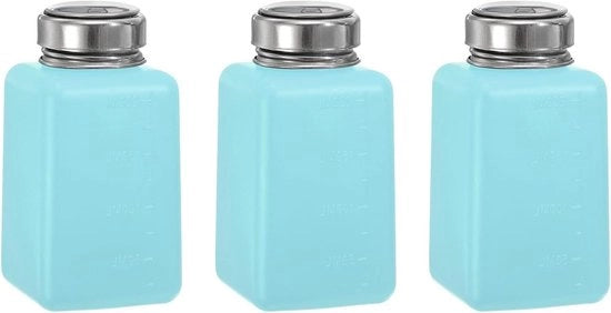 Set di 3 pompe a bottiglia da 200 ml in blu - ideale per la pressatura e la dispensazione di liquidi